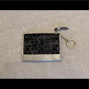 Coach coin purse with key ring